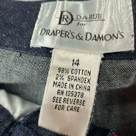 NWT 2 piece Da-Rue for Draper’s & Damon’s Denim pants & jacket Size 14 - Picture 8 of 14